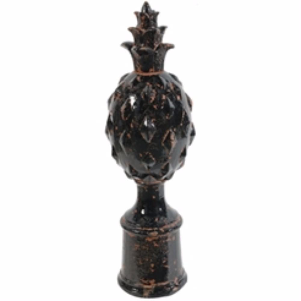 BM158357 Decorative Ceramic Finial, Black