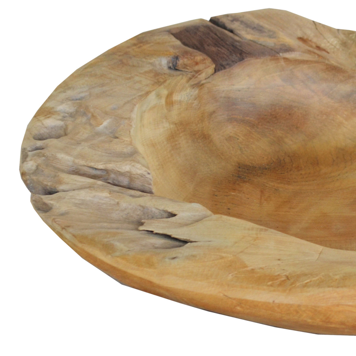 Elegant Decorative Wooden Bowl, Brown - BM158419