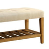 BM158809 Wooden Bench, Beige & Oak