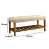 BM158809 Wooden Bench, Beige & Oak