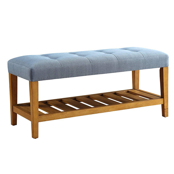 BM158810 Wooden Bench, Blue & Oak