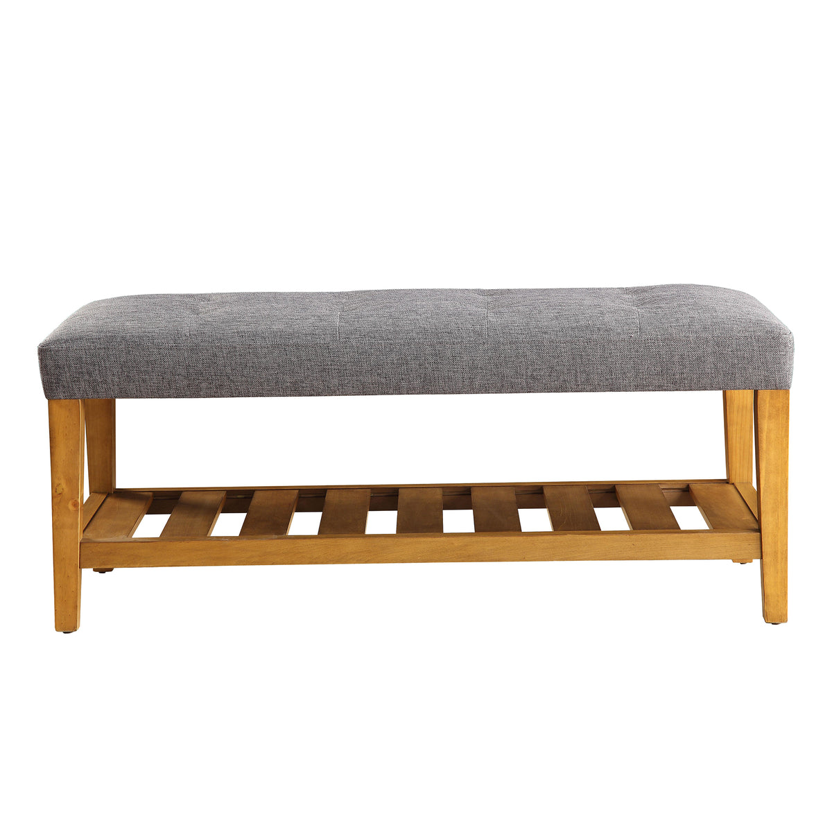 BM158811 Wooden Bench, Gray & Oak