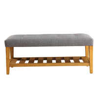 BM158811 Wooden Bench, Gray & Oak