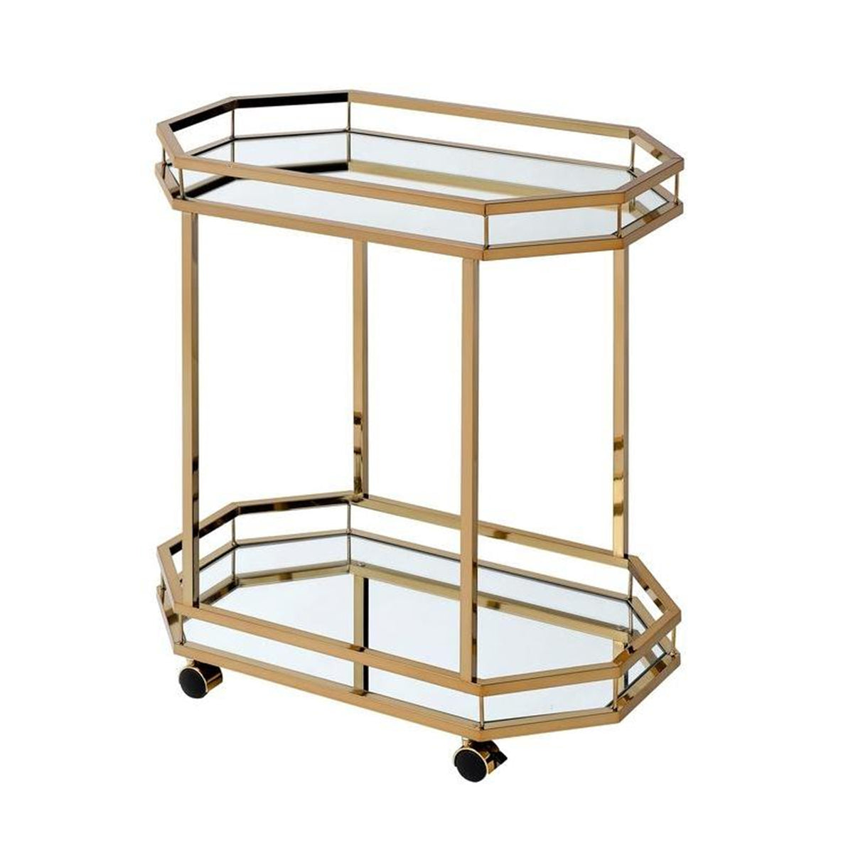 Metal Serving Cart, Mirror & gold - BM158858