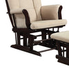Functionally Appealing Glider Chair With Ottoman, Beige - BM159032