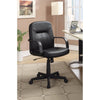 BM159038 Medium Back Office Leather Chair, Black