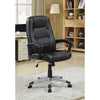 BM159050 Leather & Mesh, Modern High-Back Executive Desk Chair, Black