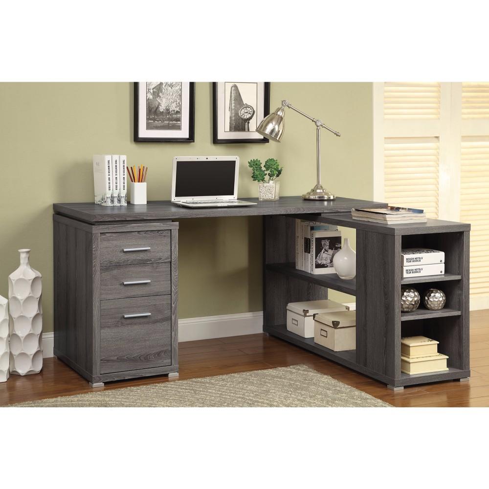 BM159070 Modern Style Wooden Office Desk, Gray