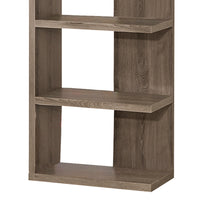 BM159073 Spacious Semi-Backless Wooden Bookcase, Gray