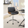 BM159075 Contemporary Small-Back Home Office Chair, Black/Walnut