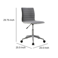 BM159082 Contemporary Mid-Back Desk Chair, Gray