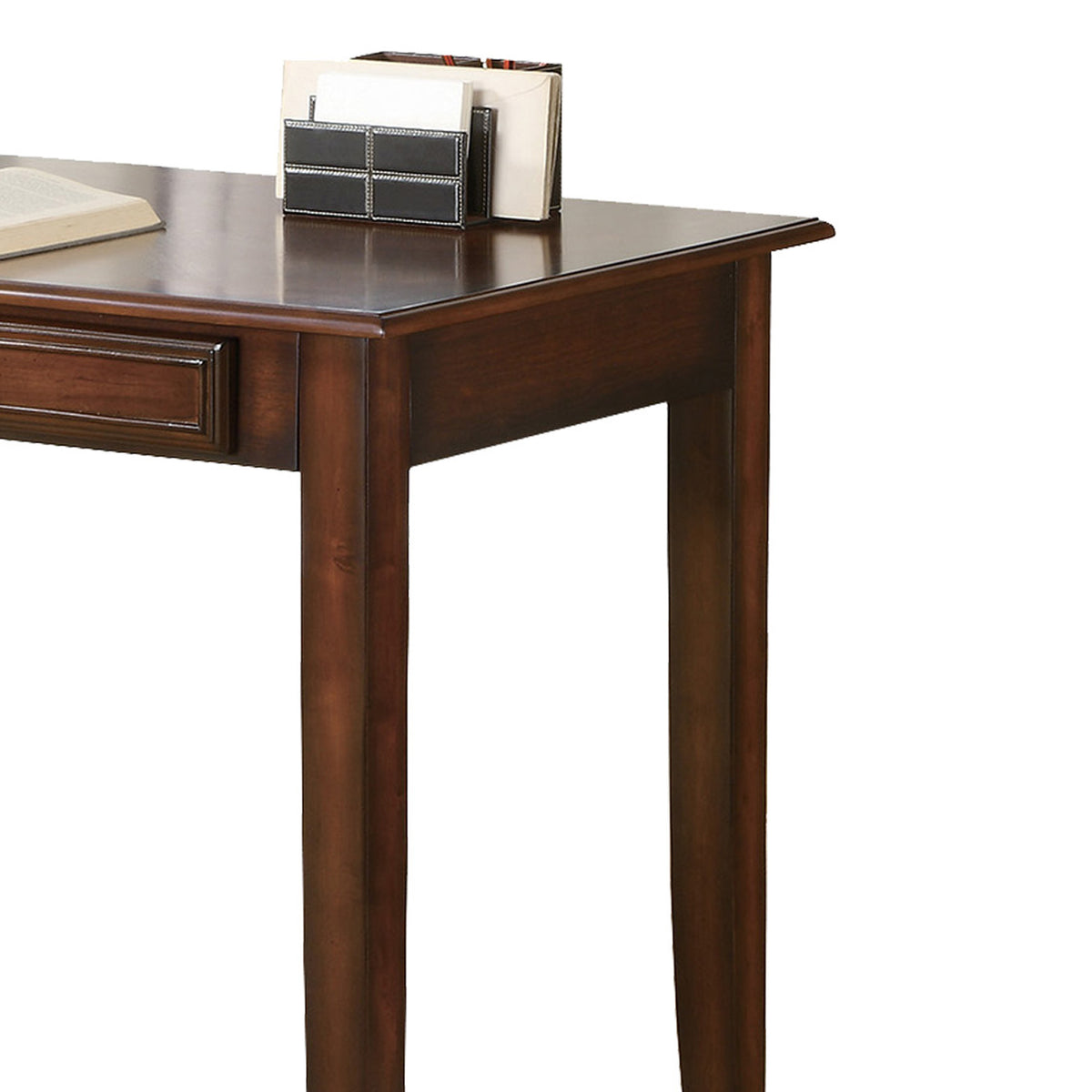 Transitional 2 Piece Wooden Desk Set, Brown - BM159085