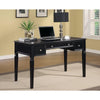 BM159108 Classic Wooden Writing Desk with Keyboard Drawer, Black