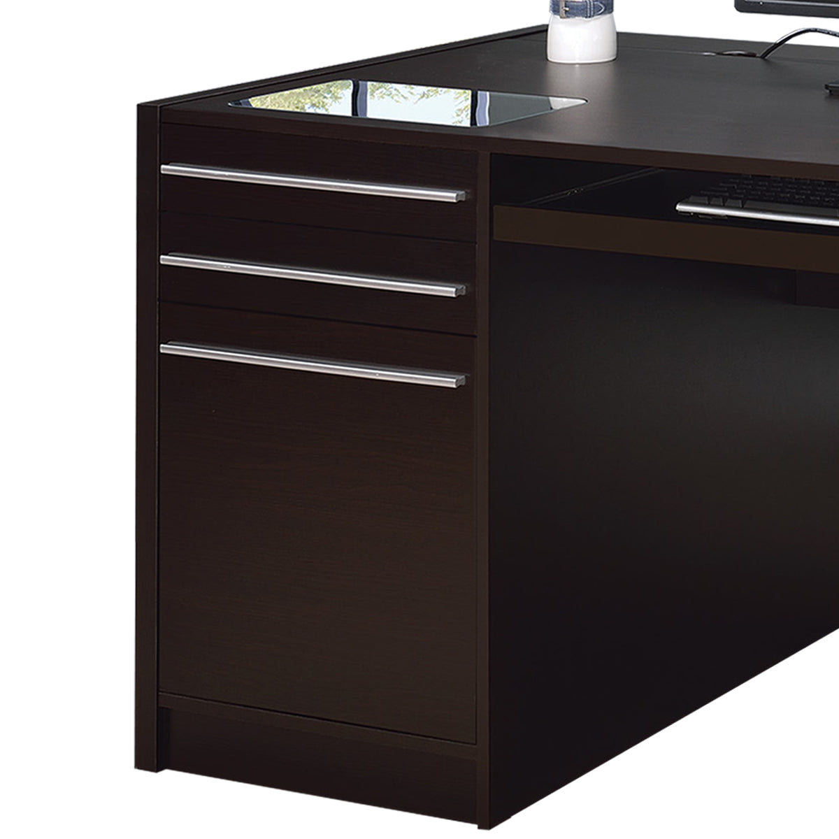 BM159112 Contemporary Connect-IT Computer Desk, Brown