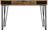 Mid Century Modern Wooden Writing Desk and 1 Drawer, Brown - BM159117