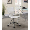 BM159148 Contemporary styled mid-back office chair, White/Chrome