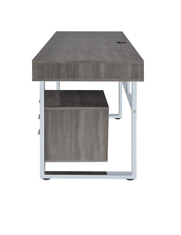 BM159200 Elegant Contemporary Style Wooden Writing Desk, Gray