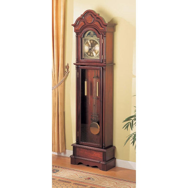 Old-style Wooden Grandfather Clock with Chime, Brown - BM159267