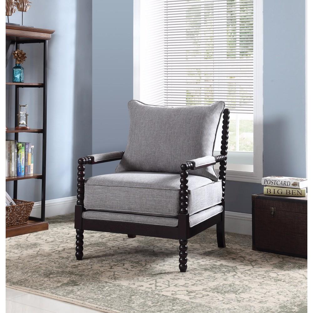 BM159332 Turned Designing Accent Chair, Gray