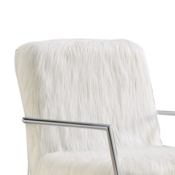 BM159337 Elegantly Chic Accent Chair, White