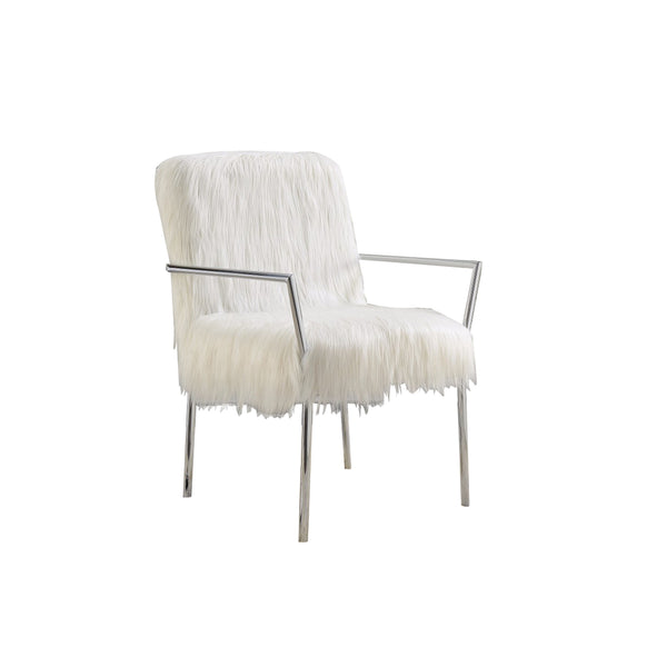 BM159337 Elegantly Chic Accent Chair, White