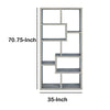 Modish Wooden Bookcase With Multiple Shelves, Gray -BM159410