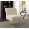 BM159446 Attractively Accent Chair With Fur, White