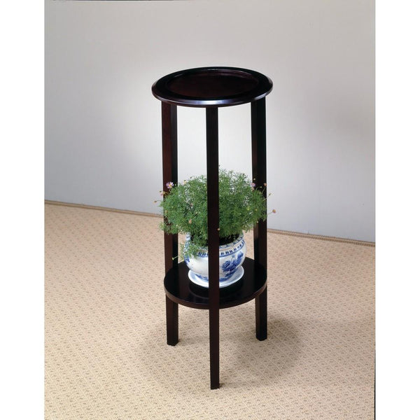 BM160090 Elegant Plant Stand With Round Top, Brown