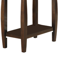 BM160096 Elegant Wooden Chair Side Table, Brown