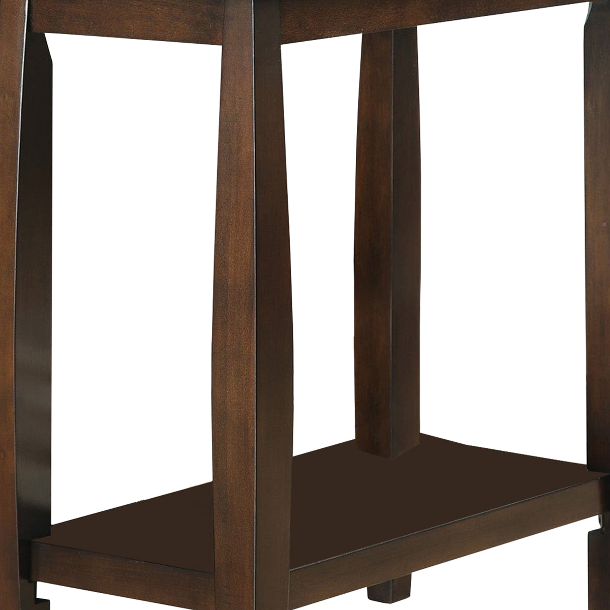 BM160096 Elegant Wooden Chair Side Table, Brown