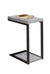 Industrial Faux Cement Designed Snack Table, Gray And Black - BM160146