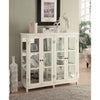 BM160215 Transitional Style Wooden Accent Display Cabinet , White