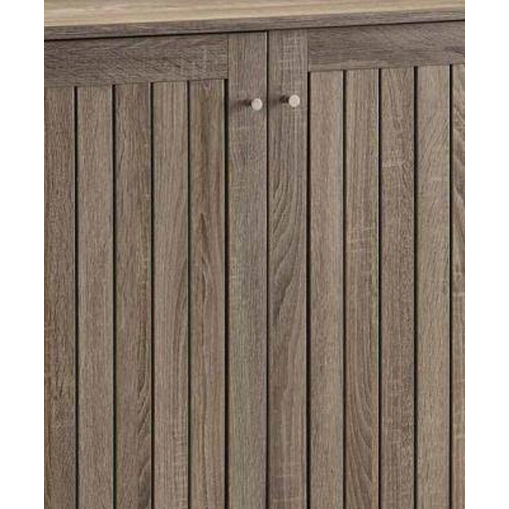 BM160228 Sophisticated Wooden Shoe Cabinet, Gray