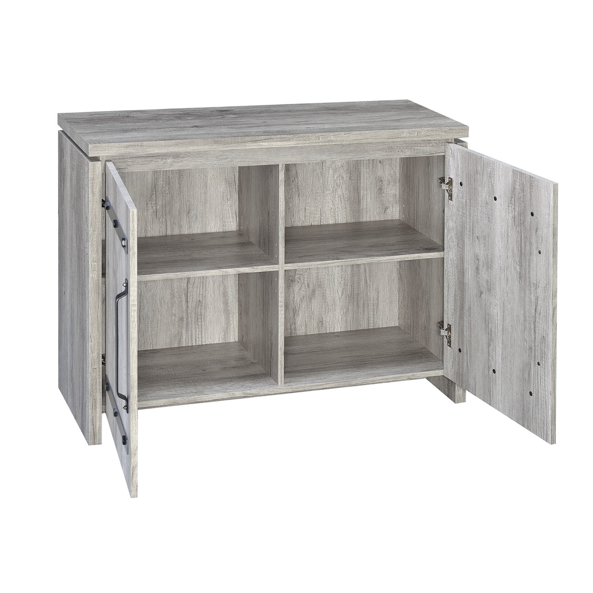 BM160269 Spacious Wooden Accent Cabinet, Gray