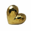 BM160600 Antiqued Ceramic Heart Shaped Sculpture, Gold