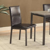BM160787 Contemporary Upholstered Dining Chair with Full Back, Black, Set of 2