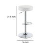 BM160830 Classy Backless Adjustable Height Bar Stool, White
