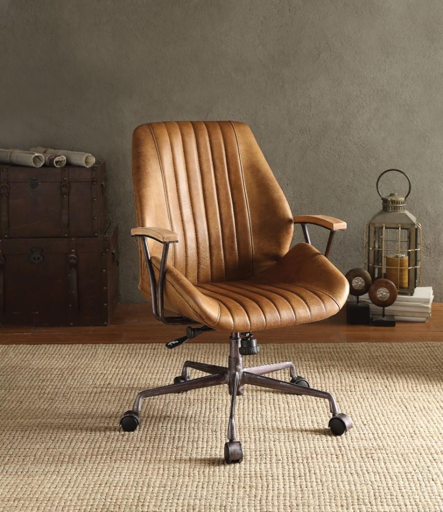 Metal and 2025 leather office chair