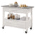 BM163665 Kitchen Cart With Stainless Steel Top, Gray & White