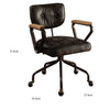 BM163667 Metal & Leather Executive Office Chair, Black