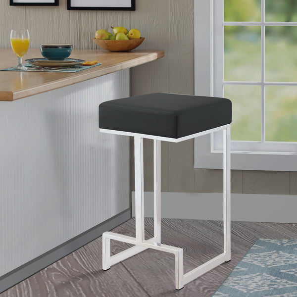 Metal Counter Height Stool, Black - BM163692