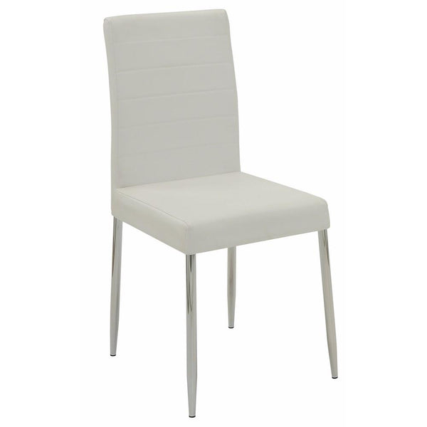 BM163761 Contemporary Dining Side Chair, White, Set of 4