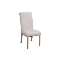 Rolled Back Parson Dining Chair, Beige, Set of 2 - BM163804