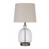 Beautifully Designed Glass Table Lamp, White And Clear  - BM163996