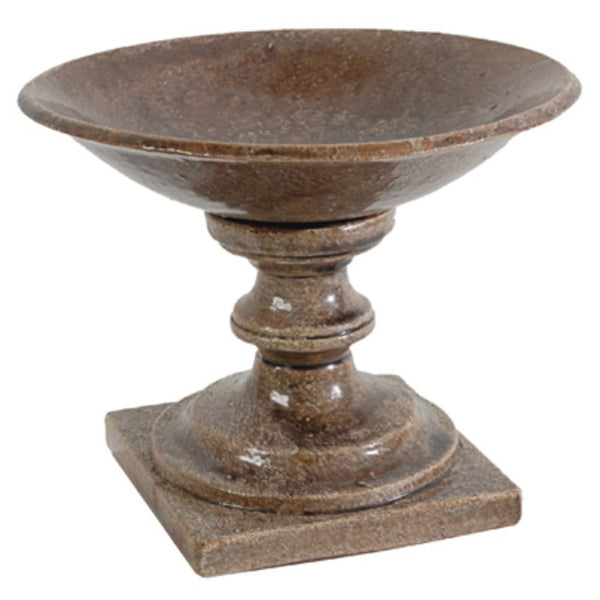 Footed Centerpiece Ceramic Bowl, Brown - BM165757