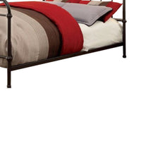 Metal Queen Size Platform Bed with Headboard & Footboard, Deep Bronze - BM165986