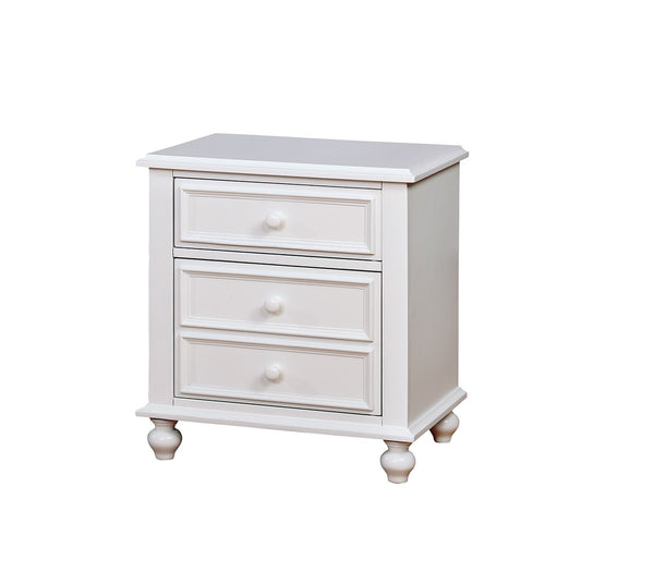 BM166145 -Wooden Night Stand With 2 Drawers, White