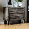 Finely Designed Wooden Night stand with drawers, gray - BM166146