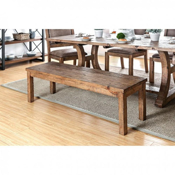 Old style Wood bench, Brown - BM166164