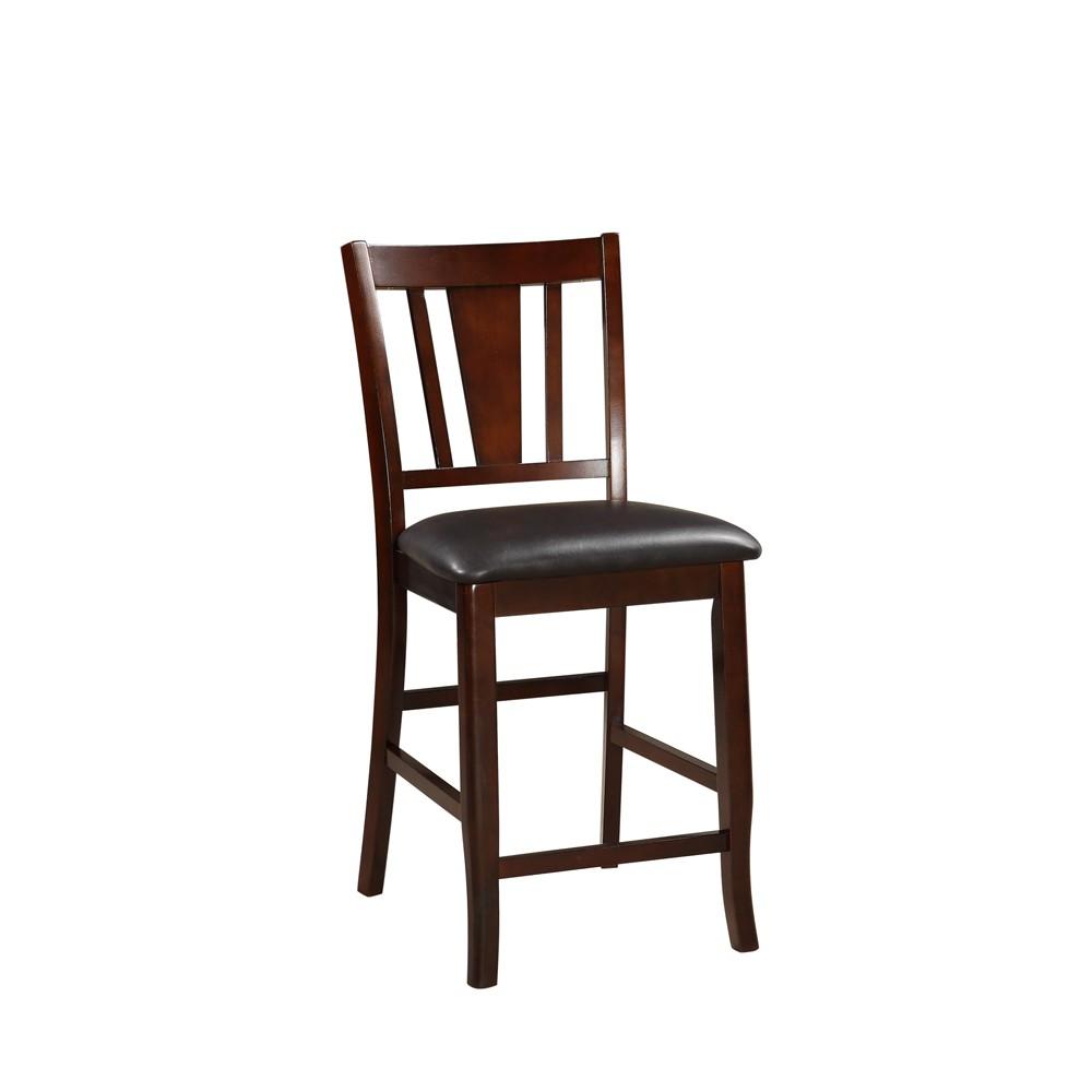 BM166588 Wooden High Chair, Dark Brown & Black, Set of 2